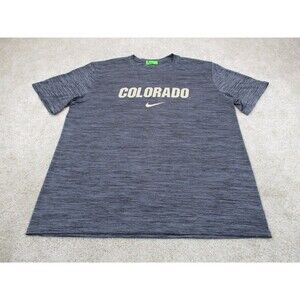 Colorado Buffaloes Nike Shirt Mens XL Gray Center Swoosh Boulder Football Buffs